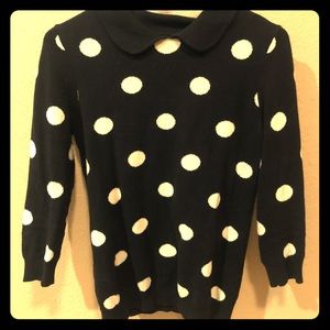 Black & White Polka Dot Sweater